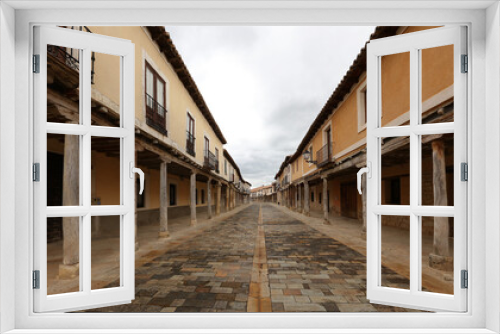 Fototapeta Naklejka Na Ścianę Okno 3D - Soportales de Ampudia, Palencia, Castilla y León, España