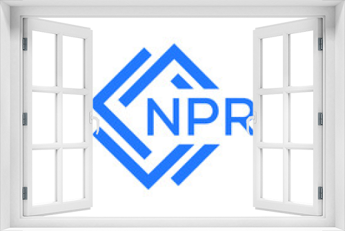 NPR technology letter logo design on white  background. NPR creative initials technology letter logo concept. NPR technology letter design.
