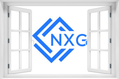 NXG technology letter logo design on white  background. NXG creative initials technology letter logo concept. NXG technology letter design.
