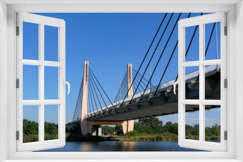 Fototapeta Naklejka Na Ścianę Okno 3D - Most Milenijny nad Odrą, Wrocław-Polska