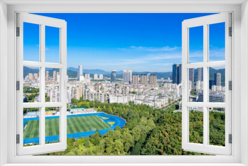 Fototapeta Naklejka Na Ścianę Okno 3D - Urban environment of Tonglu County Gymnasium, Zhejiang province, China