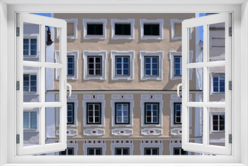 Fototapeta Naklejka Na Ścianę Okno 3D - Fassade am Stadtplatz von Braunau am Inn