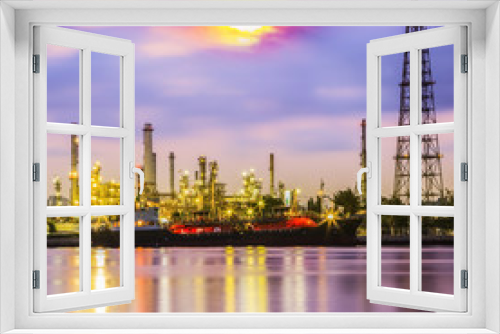 Fototapeta Naklejka Na Ścianę Okno 3D - oil refinery plant