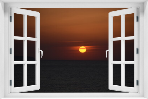Fototapeta Naklejka Na Ścianę Okno 3D - Beautiful sunset over the sea in Corfu island, Greece
