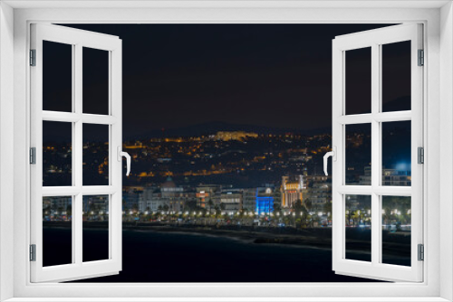 Fototapeta Naklejka Na Ścianę Okno 3D - Nice, France - The city of Nice and its iconic Promenade des Anglais at night