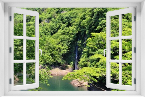 Fototapeta Naklejka Na Ścianę Okno 3D - 栃木県那須塩原市の回顧の滝