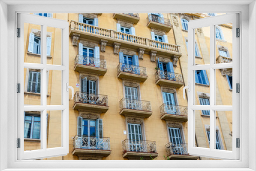 Fototapeta Naklejka Na Ścianę Okno 3D - Facade of old apartment buildings in el Eixample, Barcelona, Catalonia, Spain, Europe