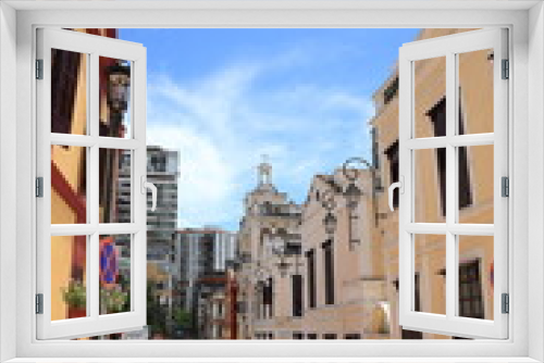 Fototapeta Naklejka Na Ścianę Okno 3D - マカオMacauのポルトガル建築が建ち並ぶラザロ地区São Lázaroの街並み