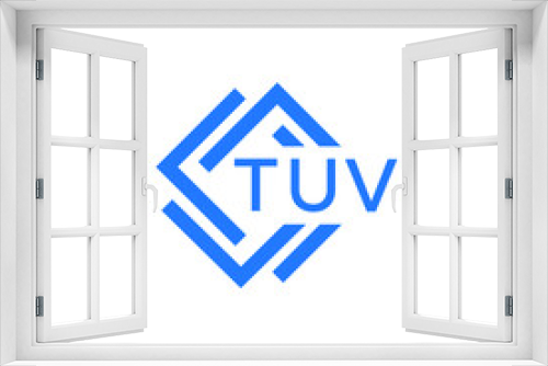 TUV technology letter logo design on white  background. TUV creative initials technology letter logo concept. TUV technology letter design.
