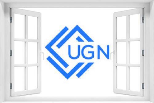 UGN technology letter logo design on white  background. UGN creative initials technology letter logo concept. UGN technology letter design.
