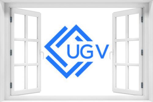 UGV technology letter logo design on white  background. UGV creative initials technology letter logo concept. UGV technology letter design.
