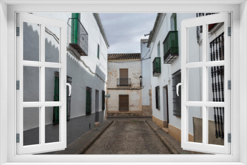 Fototapeta Naklejka Na Ścianę Okno 3D - Traditional architecture in Almagro, in the province of Ciudad Real, Spain. This town is a tourist destination and is designed as Historic-Artistic Grouping