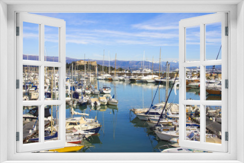 Fototapeta Naklejka Na Ścianę Okno 3D - Yachts in the port of Antibes, Cote d'Azur