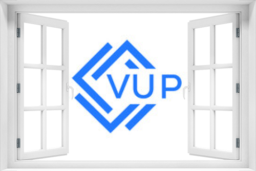 VUP technology letter logo design on white  background. VUP creative initials technology letter logo concept. VUP technology letter design.
