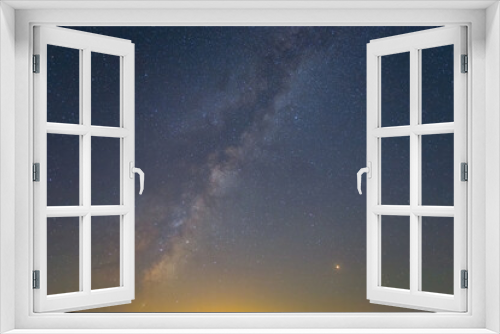 Fototapeta Naklejka Na Ścianę Okno 3D - dark starry sky with milky way, night starry  sky background