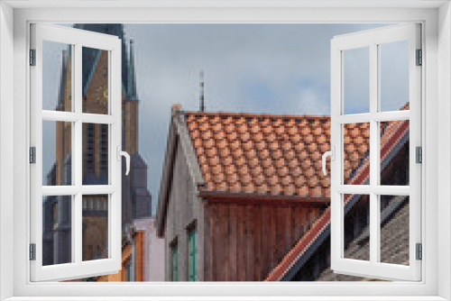 Fototapeta Naklejka Na Ścianę Okno 3D - Schleswig mit dem Fischerdorf Holm