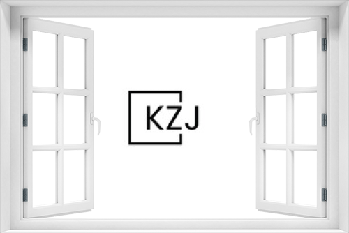 KZJ letter initial logo design vector illustration