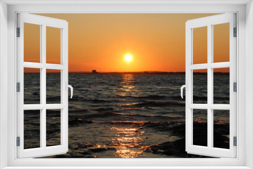 Fototapeta Naklejka Na Ścianę Okno 3D - Sunset on the sea in Puglia, Italy
