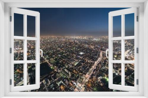Fototapeta Naklejka Na Ścianę Okno 3D - The streets of Tokyo Japan at Night