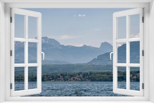 Fototapeta Naklejka Na Ścianę Okno 3D - le lac Léman et les Alpes