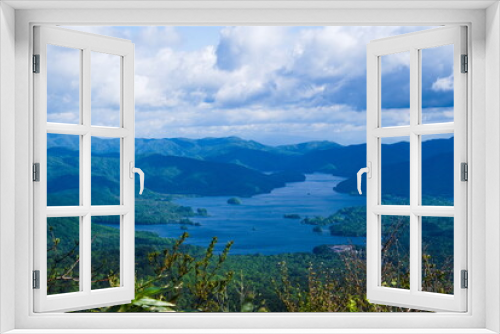Fototapeta Naklejka Na Ścianę Okno 3D - 磐梯山から見た桧原湖