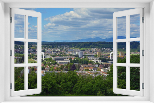 Fototapeta Naklejka Na Ścianę Okno 3D - Blick auf Strengelbach bei Zofingen, Kanton Aargau