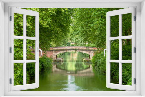 Fototapeta Naklejka Na Ścianę Okno 3D - Canal de Brienne, picturesque landmark in Toulouse city France