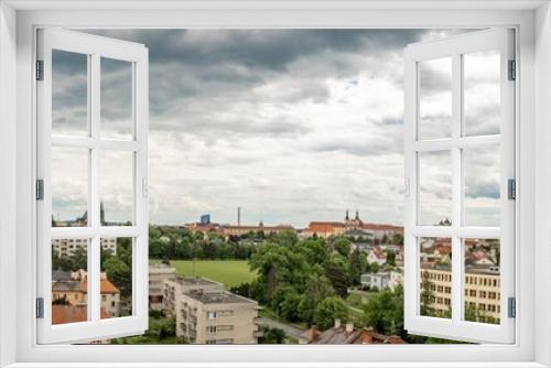 Fototapeta Naklejka Na Ścianę Okno 3D - Panorama of the city of Olomouc in the Czech Republic from a bird's eye view