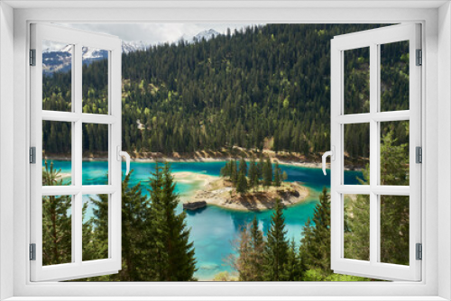 Fototapeta Naklejka Na Ścianę Okno 3D - Lago di Caumasee, cantone dei Grigioni, Svizzera