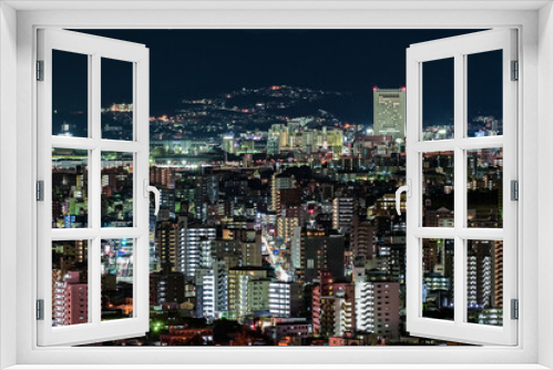Fototapeta Naklejka Na Ścianę Okno 3D - 高塔山展望台から見る日本新三大夜景都市