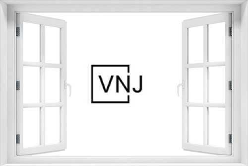 VNJ letter initial logo design vector illustration