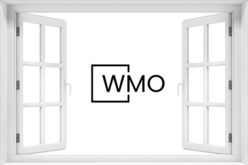 WMO Letter Initial Logo Design Vector Illustration