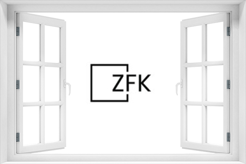 ZFK letter initial logo design vector illustration