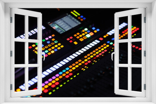 Fototapeta Naklejka Na Ścianę Okno 3D - Mixing desk in the recording studio
