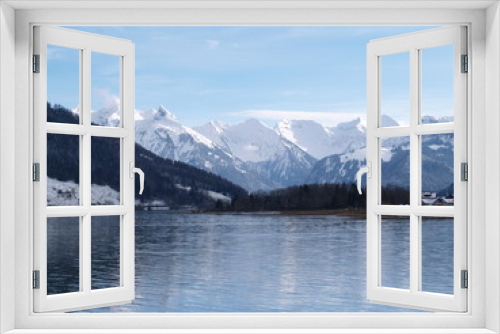 Fototapeta Naklejka Na Ścianę Okno 3D - alpes suisses