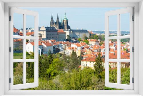 Fototapeta Naklejka Na Ścianę Okno 3D - Saint Vitus Cathedral and Prague Castle. Prague, Czech Republic