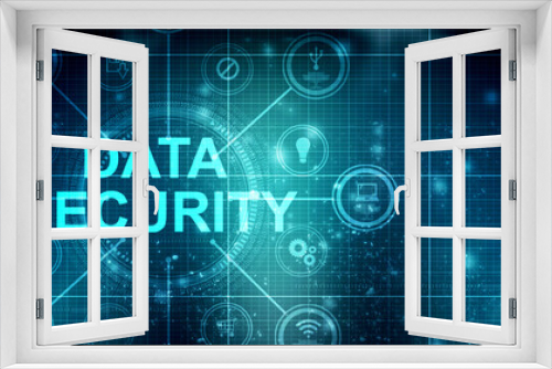 2d illustration data security concept