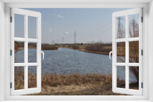 Fototapeta Naklejka Na Ścianę Okno 3D - Pylypow Wetlands on a Sunny Spring Day