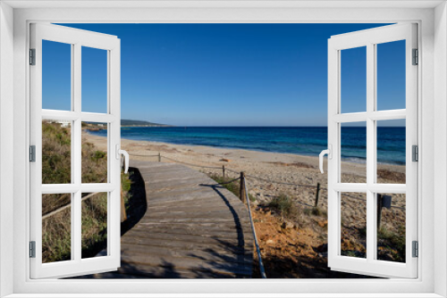 Fototapeta Naklejka Na Ścianę Okno 3D - Migjorn beach, Ca Marí, Formentera, Pitiusas Islands, Balearic Community, Spain