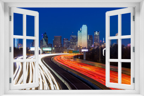 Fototapeta Naklejka Na Ścianę Okno 3D - Dallas downtown skyline at night
