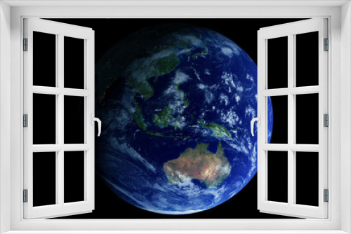 Fototapeta Naklejka Na Ścianę Okno 3D - Planet Earth, on a dark background. Elements of this image furnished by NASA