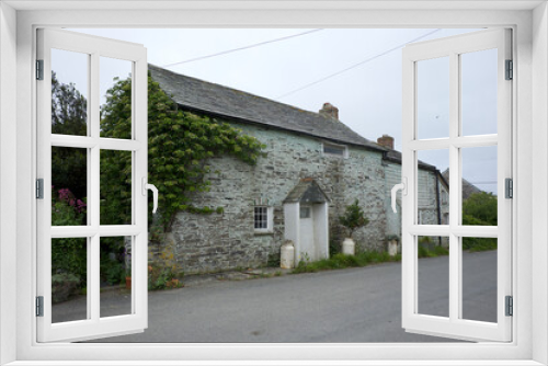 Fototapeta Naklejka Na Ścianę Okno 3D - Penrose St Eval Cornwall England UK June 9 2022 Traditional Cornish Cottage