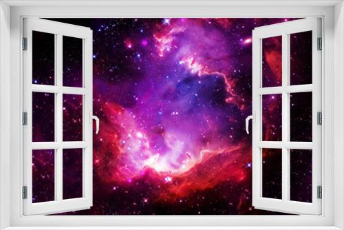 Fototapeta Naklejka Na Ścianę Okno 3D - Bright purple space nebula. Elements of this image furnished by NASA