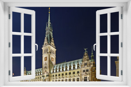 Fototapeta Naklejka Na Ścianę Okno 3D - Hamburger Rathaus