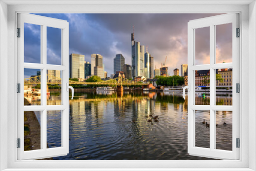 Fototapeta Naklejka Na Ścianę Okno 3D - Frankfurt am Main city skyline, Germany