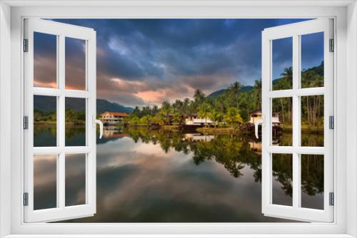 Fototapeta Naklejka Na Ścianę Okno 3D - beautiful hotel in the tropics