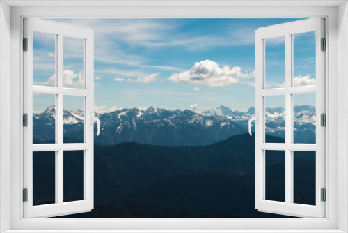 Fototapeta Naklejka Na Ścianę Okno 3D - Alps Panorama in summer