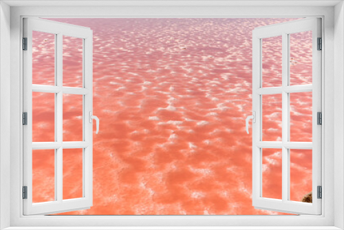 Fototapeta Naklejka Na Ścianę Okno 3D - The pink lake is a beautiful landscape, unusual nature.