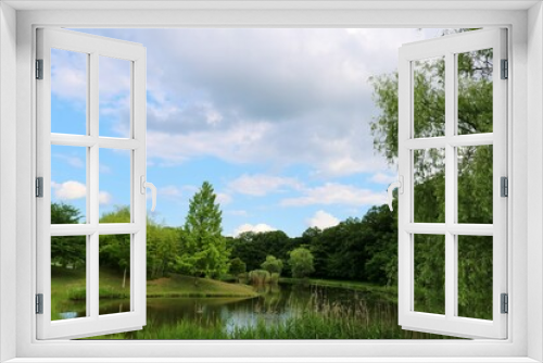 Fototapeta Naklejka Na Ścianę Okno 3D - 新緑に癒される　初夏の風景　爽やかな日　古河