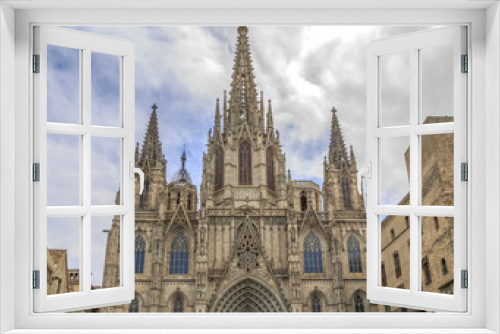 Fototapeta Naklejka Na Ścianę Okno 3D - Barcelona Cathedral